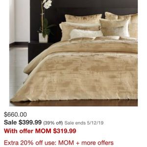 Donna Karan home- king duvet and 2 standard shams